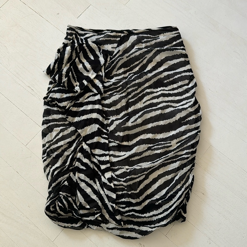 Isabel Étoile Marant zebra print midi skirt